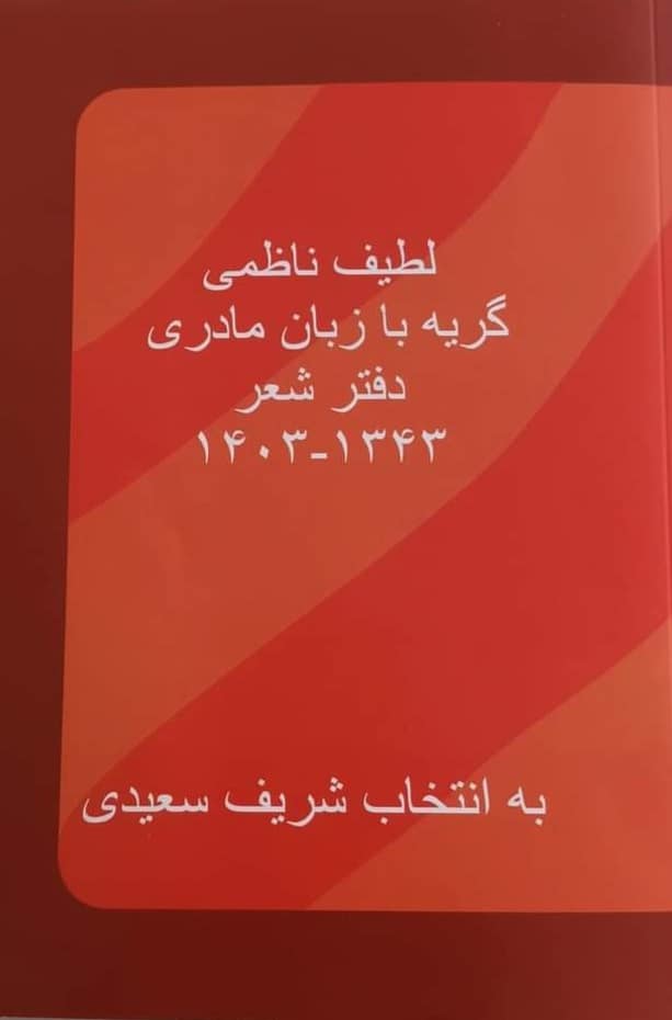 مجموعه شعر «گریه با زبان مادری»