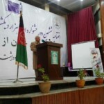 استاد محمد اعظم رهنورد زریاب در اختتامیه ششمین دوره ی جشنواره داستان (جایزه ادبی هزار و یک شب) در دانشگاه تعلیم و تربیه کابل استاد محمد اعظم رهنورد زریاب